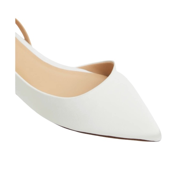 Ted Baker Jane Bow Slingback White Pointed Toe Flats Bridal Shoe NWT Size 10 - Picture 10 of 16